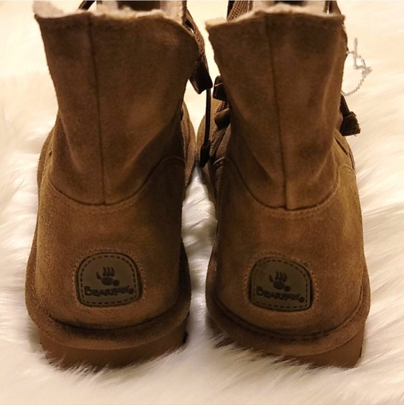 Bearpaw Zora Suede Booties Hickory Brown - Picture 11 of 16